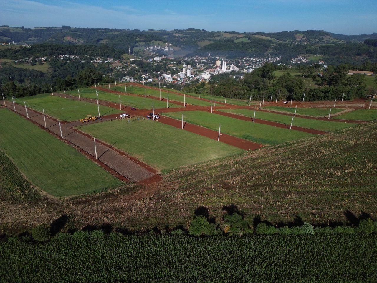 Vista aerea do Loteamento Cristo Rei II em Coronel Freitas