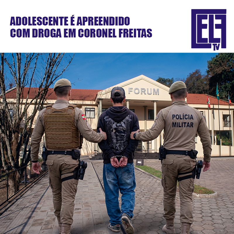Adolescente apreendido com crack em Coronel Freitas — Polícia Militar