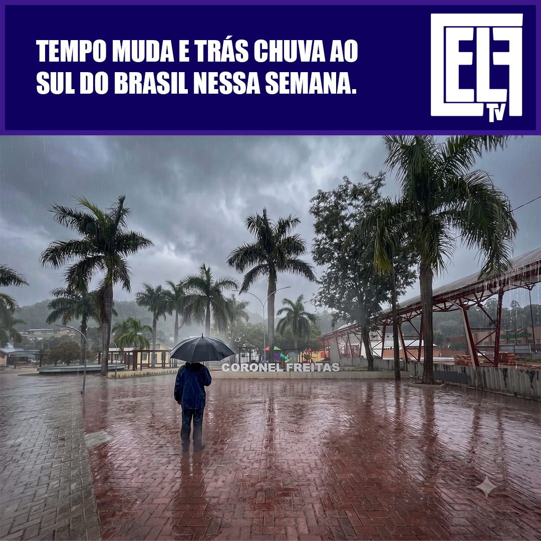 Previsão do tempo: frente fria traz chuva e frio ao oeste de SC nesta semana