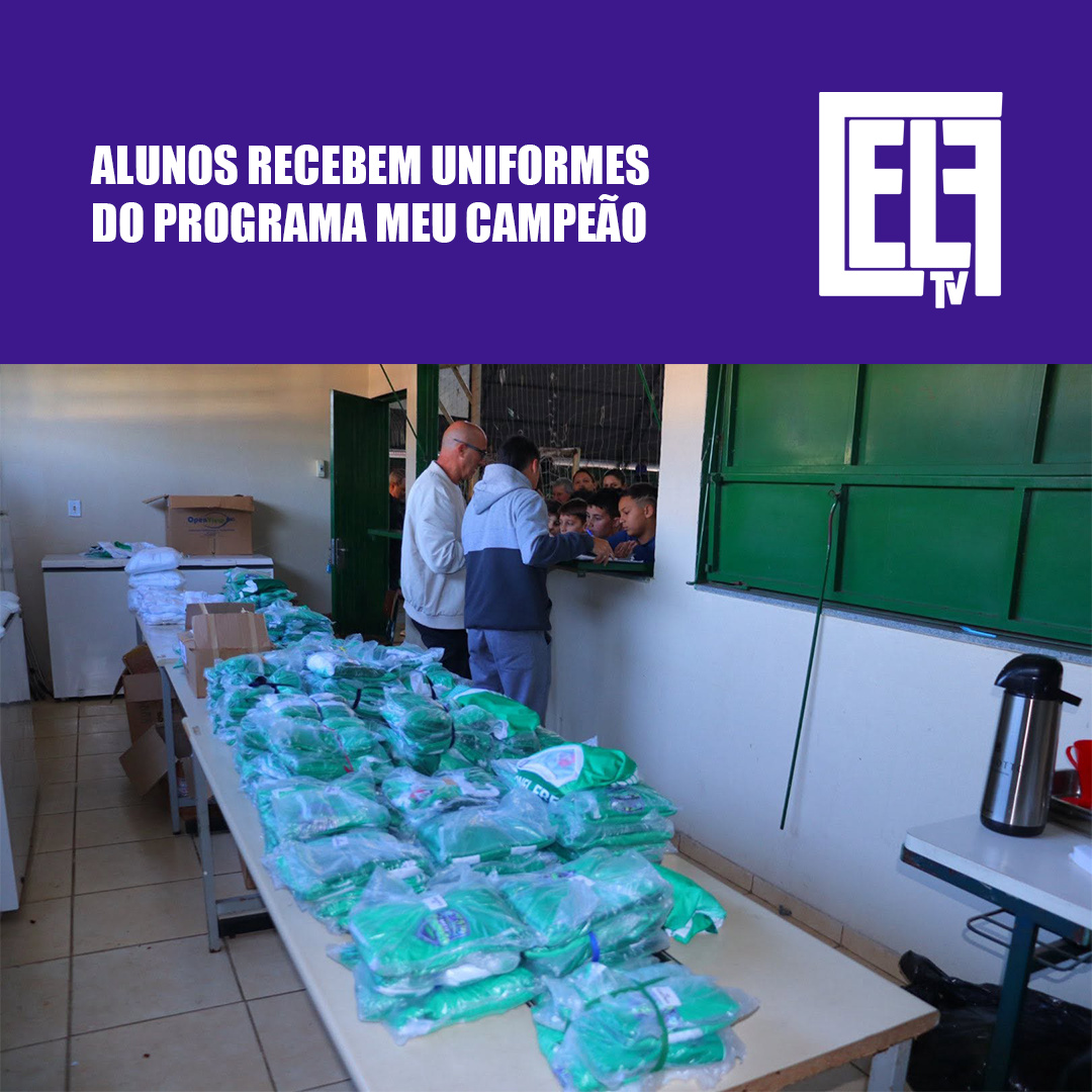 Prefeitura entrega mais de 500 uniformes para alunos do Programa Meu Campeão